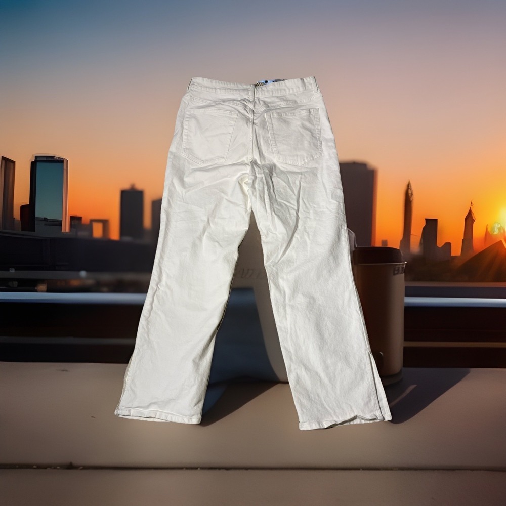 H&M Divided‎ White Jeans Womens US 16 Split Hem